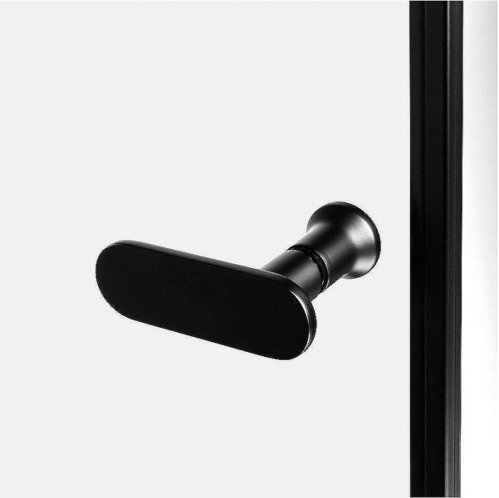 Душевой уголок New Trendy New Soleo Black 80х90 D-0287A/D-0290A профиль Черный стекло прозрачное