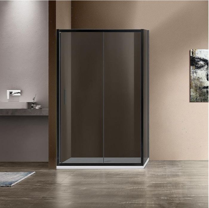 Душевой уголок Vincea Garda 120х90 VSR-1G9012CGB профиль Черный стекло тонированное