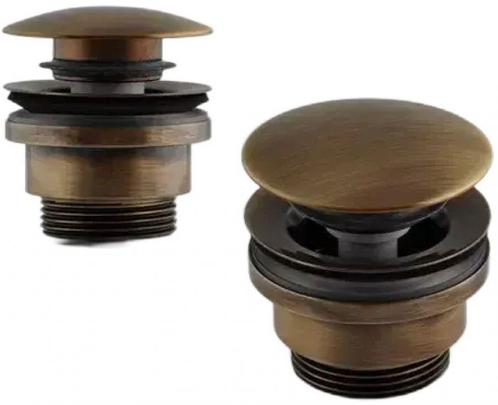 Донный клапан Remer 905CCR114VO click-clack цвет Латунь состаренная