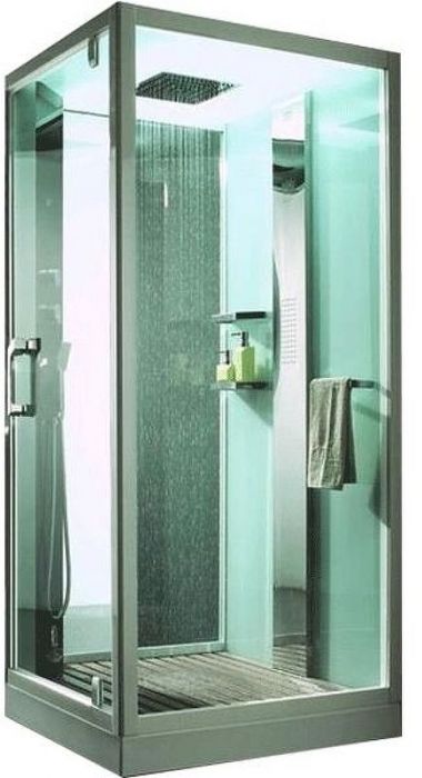 Душевая кабина Orans 100x100 R 89101rs с баней профиль Белый задние стенки Белые