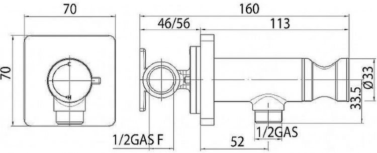 Гигиенический душ со смесителем Bossini Cube Brass E38001B.030 Хром