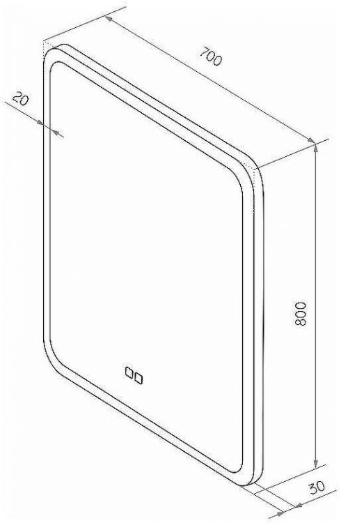 Зеркало Континент Glamour 700х800 ЗЛП498 с подсветкой с сенсорным выключателем с подогревом