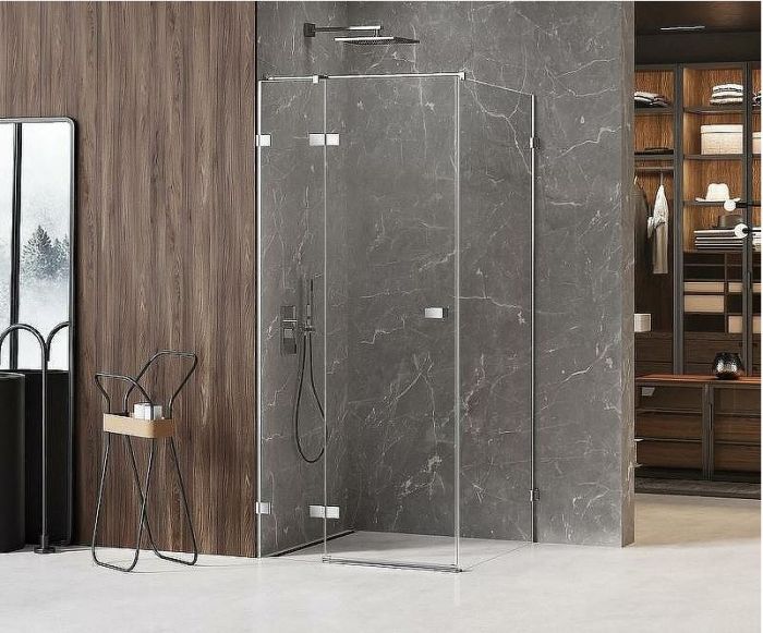 Душевой уголок New Trendy Avexa Chrome 90х100 L EXK-1473 профиль Хром стекло прозрачное