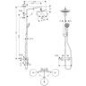Hansgrohe Croma 220 Showerpipe Душевая стойка. состоит из: верхний душ, ручной душ, термостат для душа, штанга для душа, держатель для душа, цвет: хром