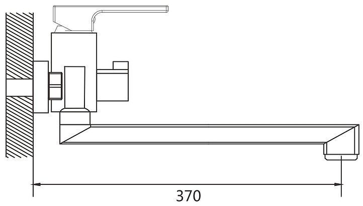 Смеситель для ванны Shevanik S8222H универсальный цвет Черный Смеситель для ванны Shevanik S8222H универсальный цвет Черный