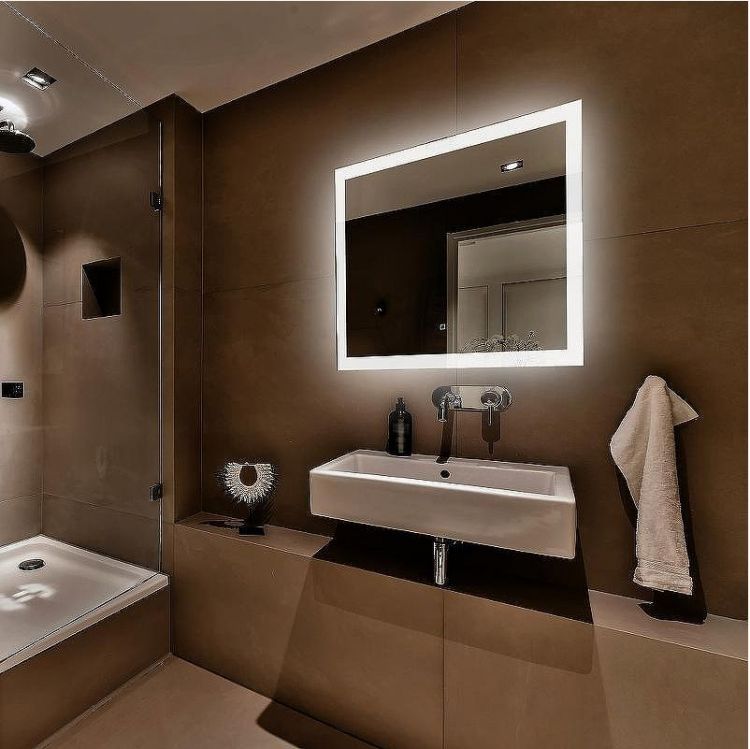 Зеркало Abber See 100 AG6107SL-1.0 с подсветкой с сенсорным выключателем и диммером Зеркало Abber See 100 AG6107SL-1.0 с подсветкой с сенсорным выключателем и диммером