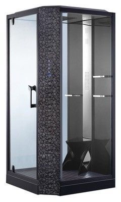 Душевая кабина Orans SR-89101LS черная, с баней Душевая кабина Orans SR-89101LS черная, с баней