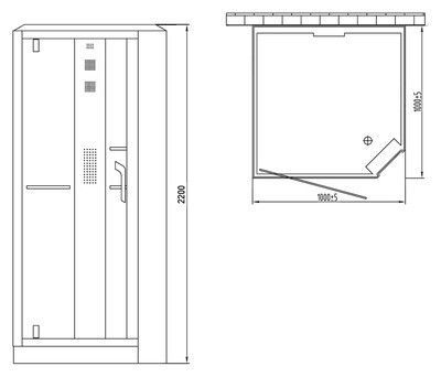 Душевая кабина Orans SR-89101LS черная, с баней Душевая кабина Orans SR-89101LS черная, с баней