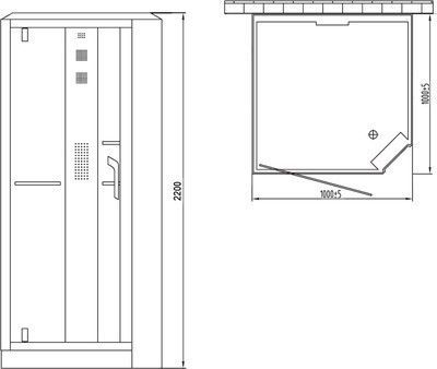 Душевая кабина Orans SR-89101LS черная, с баней Душевая кабина Orans SR-89101LS черная, с баней