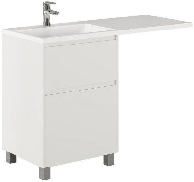 Тумба с раковиной Creto Cafor 110 L 19-W110L Белый глянец