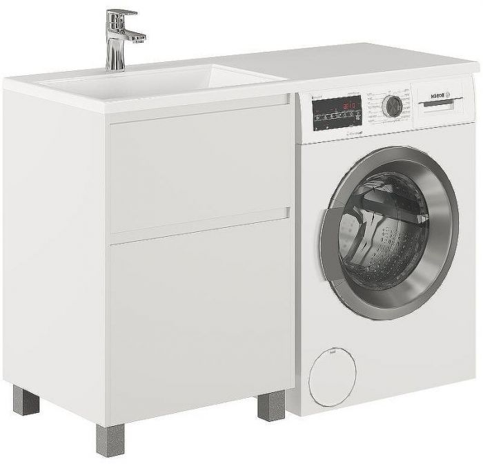 Тумба с раковиной Creto Cafor 110 L 19-W110L Белый глянец