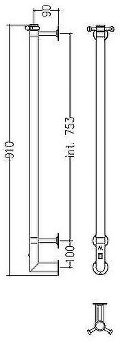 Электрический полотенцесушитель Margaroli Arcobaleno 616CRB-900 BOX Хром