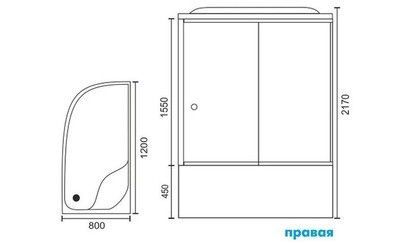 Душевая кабина Royal Bath RB 8120BK6-WC-CH (белое/матовое) правая Душевая кабина Royal Bath RB 8120BK6-WC-CH (белое/матовое) правая