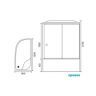 Душевая кабина Royal Bath RB 8120BK6-WC-CH (белое/матовое) правая