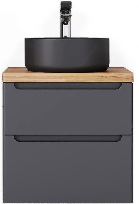 Тумба под раковину Jorno Wood 60 wood.01.60/P/GR подвесная Серая