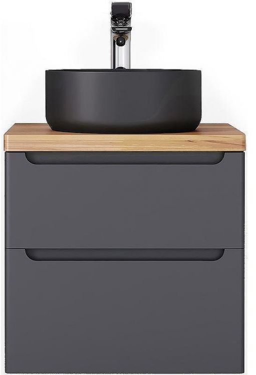 Тумба под раковину Jorno Wood 60 wood.01.60/P/GR подвесная Серая