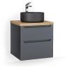 Тумба под раковину Jorno Wood 60 wood.01.60/P/GR подвесная Серая