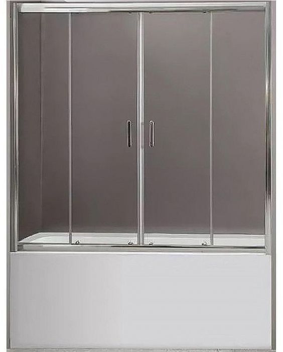 Шторка на ванну BelBagno Uno 170 UNO-VF-2-170/145-C-Cr профиль Хром стекло прозрачное
