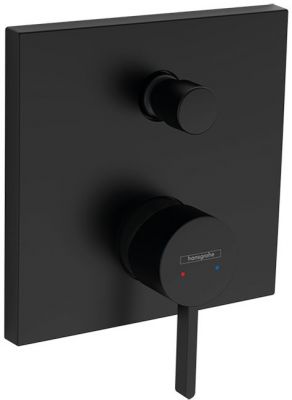 Hansgrohe Finoris Смеситель для душа, встраиваемый, с переключателем потоков на 2 положения, внешняя часть, цвет: черный матовый