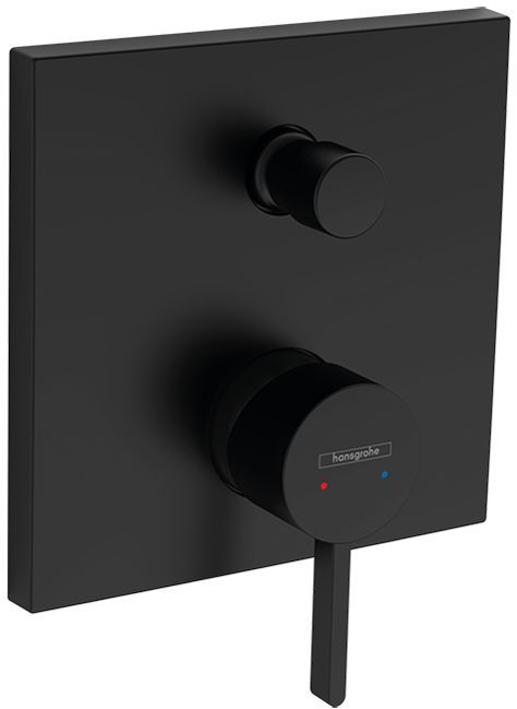 Hansgrohe Finoris Смеситель для душа, встраиваемый, с переключателем потоков на 2 положения, внешняя часть, цвет: черный матовый