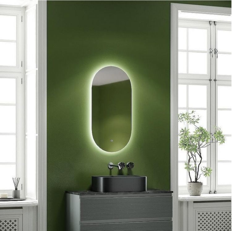 Зеркало Sancos Oval 45 OV45C с подсветкой с сенсорным выключателем и диммером Зеркало Sancos Oval 45 OV45C с подсветкой с сенсорным выключателем и диммером