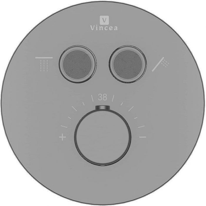 Смеситель для душа Vincea VSCV-322T-MGM с термостатом Вороненая сталь