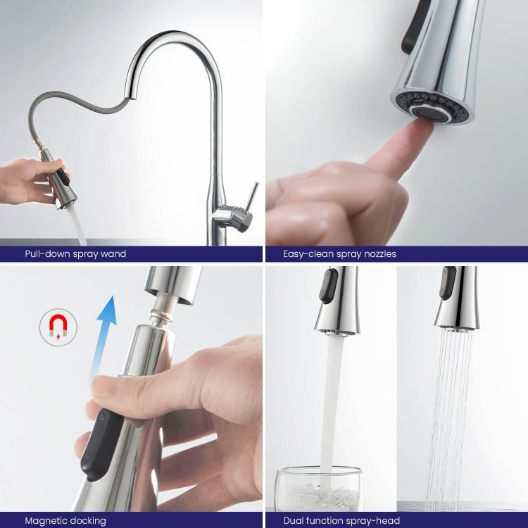 Смеситель для кухни с выдвижной лейкой Timo Saona 2336/00FL хром