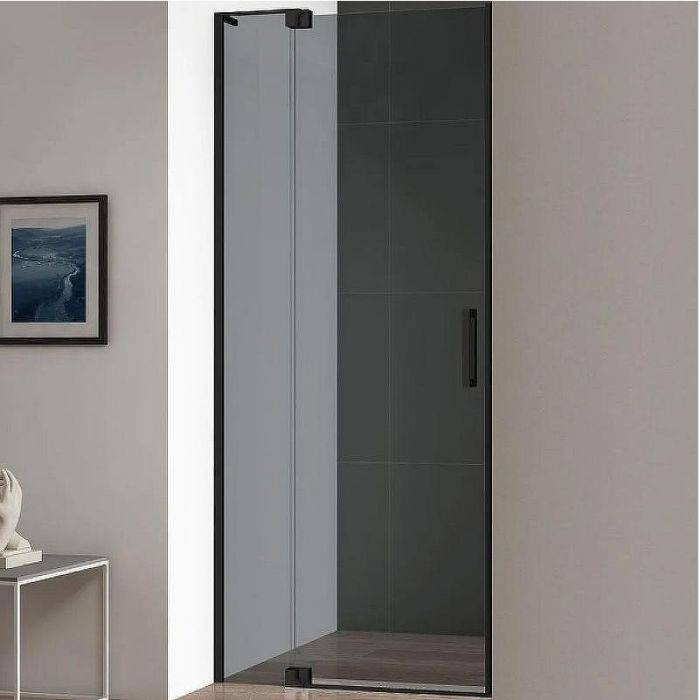 Душевая дверь Cezares Slider 110 SLIDER-B-1-100/110-GRIGIO-NERO профиль Черный матовый стекло тонированное