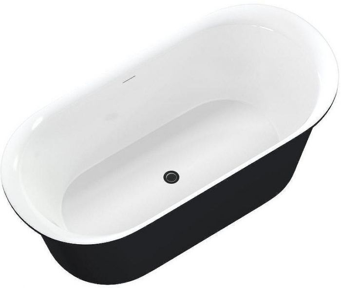 Акриловая ванна Aquanet Family Smart 88778-GW-MB 170x78 293083 Черная матовая без гидромассажа