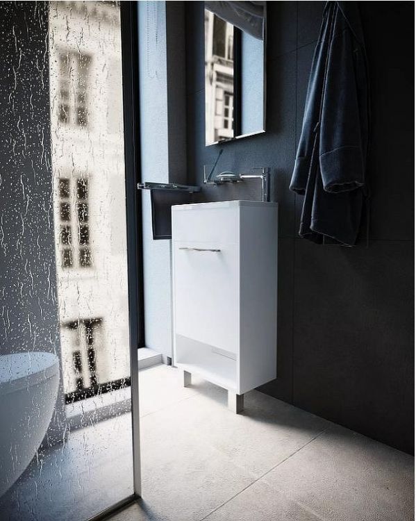 Тумба с раковиной 1MarKa Lira 40Н R У85920 Белый глянец