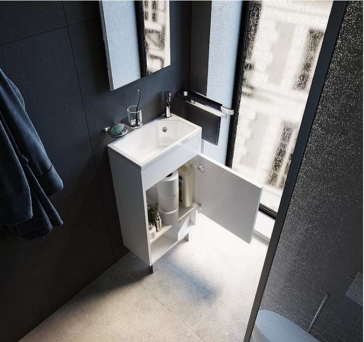 Тумба с раковиной 1MarKa Lira 40Н R У85920 Белый глянец