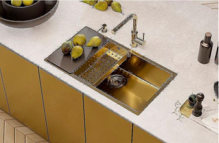 Кухонная мойка Alveus Quadrix 60 Monarch Gold 740x400x200 1117478 Золото