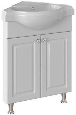 Тумба под раковину Runo Классик 65 УТ000004162 угловая Белая