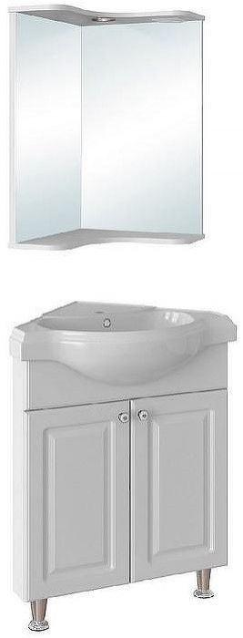 Тумба под раковину Runo Классик 65 УТ000004162 угловая Белая