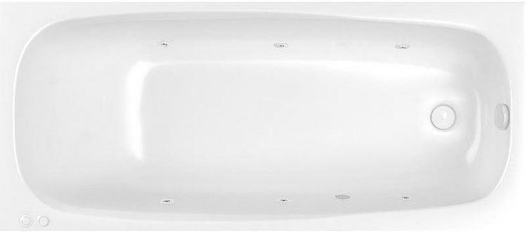 Акриловая ванна Whitecross Layla 170x75 0102.170075.100.SOFT.WH с гидромассажем