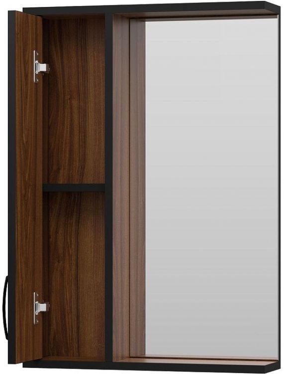Зеркало со шкафом Misty Кедр 50 L П-Кед04050-011Л Орех Черное