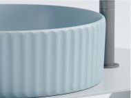 Умывальник CERAMICANOVA Element чаша накладная круглая (цвет Голубой Матовый) CN6057ML