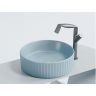 Умывальник CERAMICANOVA Element чаша накладная круглая (цвет Голубой Матовый) CN6057ML