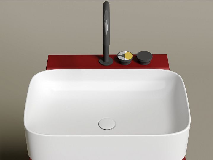 Умывальник CERAMICANOVA Element чаша накладная прямоугольная (цвет Белый Матовый) CN6053MW