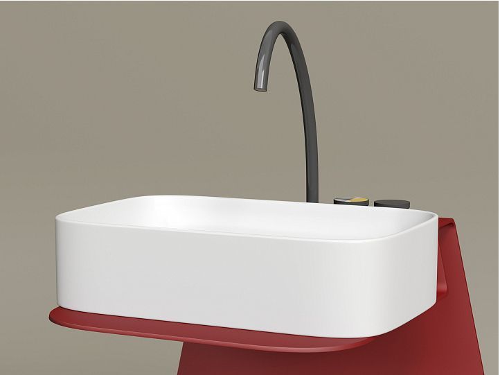 Умывальник CERAMICANOVA Element чаша накладная прямоугольная (цвет Белый Матовый) CN6053MW