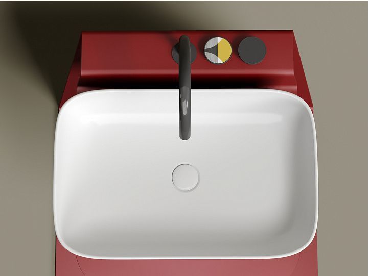 Умывальник CERAMICANOVA Element чаша накладная прямоугольная (цвет Белый Матовый) CN6053MW