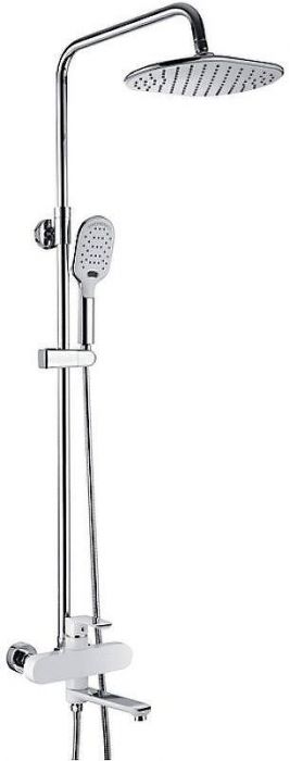 Душевая система Rose R21F R2136F Белая Хром