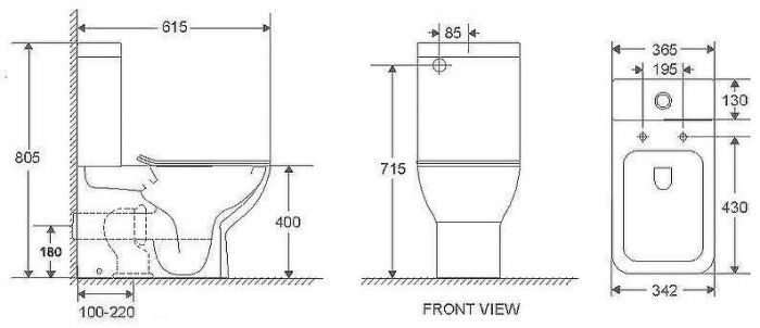 Унитаз компакт WeltWasser Innbach 001 GL-WT 10000009968 с бачком и сиденьем Микролифт