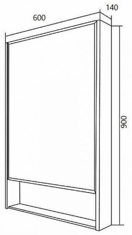 Зеркальный шкаф 1MarKa Mira 60 У84861 Дуб сонома Зеркальный шкаф 1MarKa Mira 60 У84861 Дуб сонома