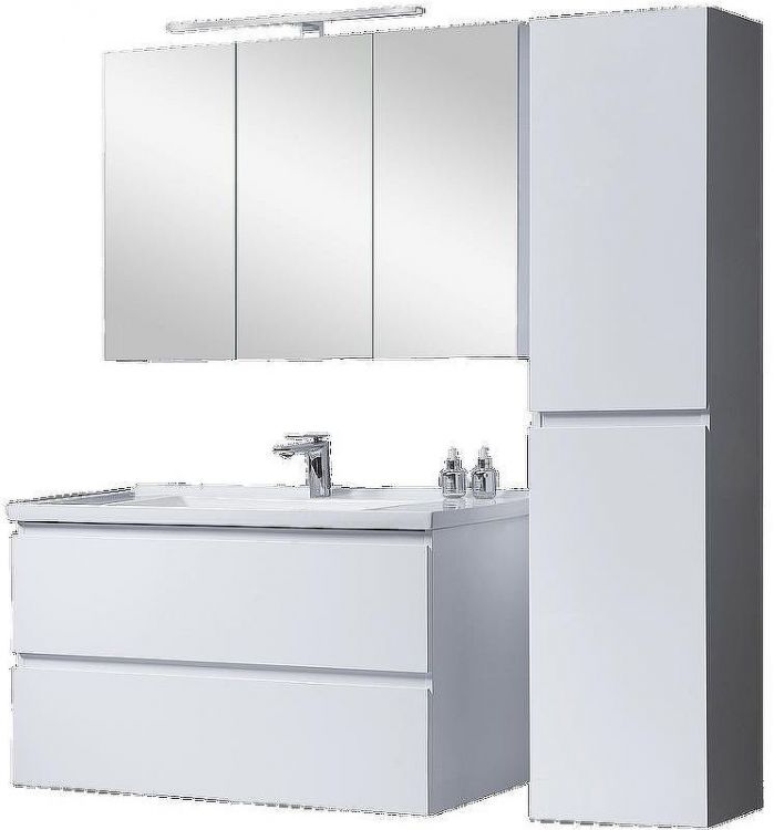 Зеркальный шкаф Orans BC-4023W 100 40231000w с подсветкой Белый глянец Зеркальный шкаф Orans BC-4023W 100 40231000w с подсветкой Белый глянец