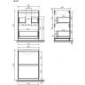Тумба напольная под раковину SANCOS Libra Floor, дуб чарльстон 590х450х840 мм, LB60FECH