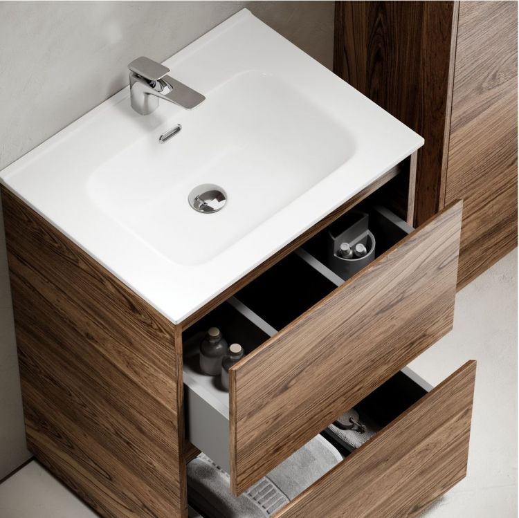 Тумба напольная под раковину SANCOS Libra Floor, дуб чарльстон 590х450х840 мм, LB60FECH