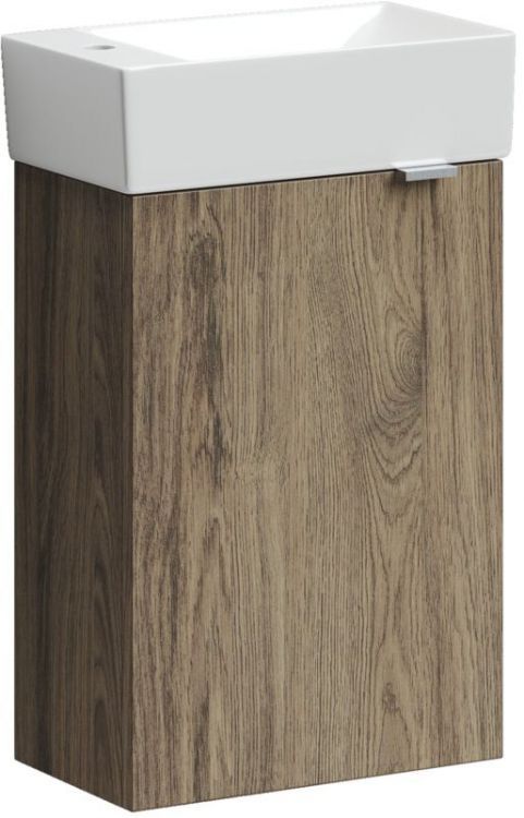Тумба подвесная SANCOS под раковину Mini, левая, дуб чарльстон 355х205х500, MN35ECHL Тумба подвесная SANCOS под раковину Mini, левая, дуб чарльстон 355х205х500, MN35ECHL
