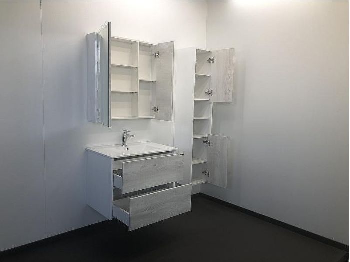 Зеркальный шкаф Comforty Женева 75 00004137096 Дуб белый