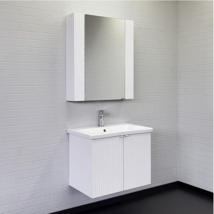 Зеркальный шкаф Comforty Лима 70 00-00006135 Белый матовый